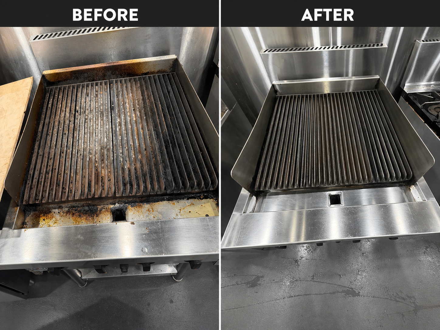 Before and after: char grill deep clean