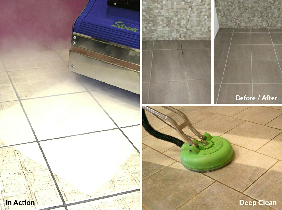 Before and after: Tile & Grout Cleaning